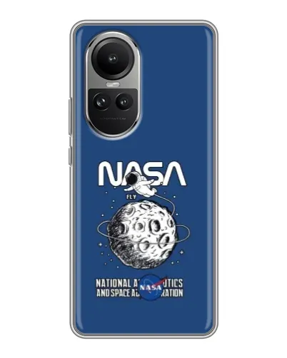 Чехол для OPPO Reno 10 с картинкой «NASA — лунная миссия» Чехол для OPPO Reno 10 с картинкой «NASA — лунная миссия»