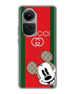 Чохол для OPPO Reno 10 з картинкою «Gucci — смуги та Міккі»
