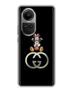 Чохол для OPPO Reno 10 з картинкою «Мінні Маус на лого»