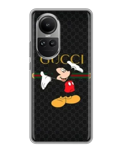 Чехол для OPPO Reno 10 с картинкой «Микки Маус Gucci» Чехол для OPPO Reno 10 с картинкой «Микки Маус Gucci»