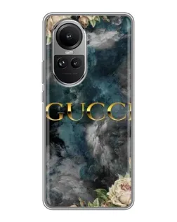 Чохол для OPPO Reno 10 з картинкою «Абстрактні квіти Gucci»