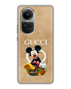 Чохол для OPPO Reno 10 з картинкою «Міккі Маус Gucci — крафт»