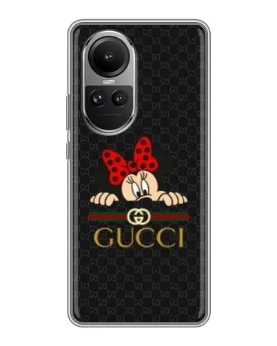 Чехол для OPPO Reno 10 с картинкой «Минни Маус Gucci — черный» Чехол для OPPO Reno 10 с картинкой «Минни Маус Gucci — черный»