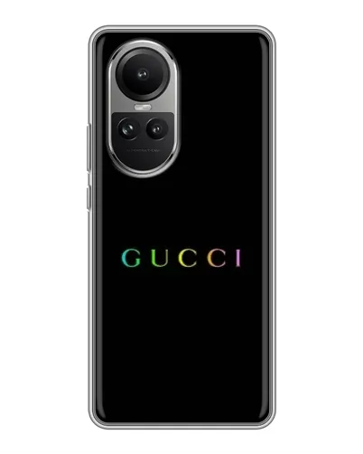 Чехол для OPPO Reno 10 с картинкой «Gucci — неоновый минимализм» Чехол для OPPO Reno 10 с картинкой «Gucci — неоновый минимализм»