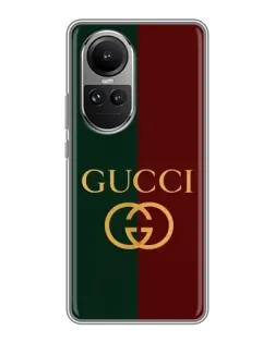 Чохол для OPPO Reno 10 з картинкою «Gucci — темно-зелений градієнт»