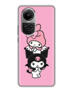 Чохол для OPPO Reno 10 з картинкою «My Melody та Kuromi»