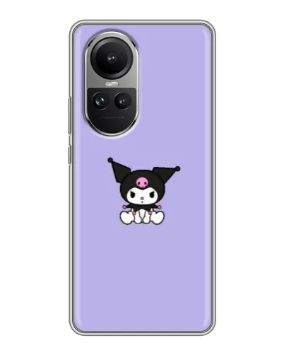 Чохол для OPPO Reno 10 з картинкою «Kuromi — фіолетовий мінімалізм»
