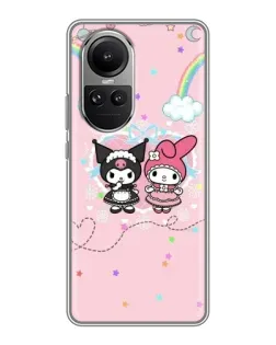 Чохол для OPPO Reno 10 з картинкою «My Melody та Kuromi»