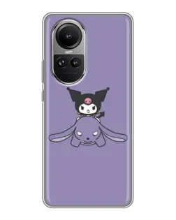 Чохол для OPPO Reno 10 з картинкою «Kuromi на ліловому фоні»