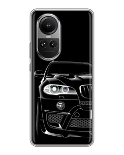 Чохол для OPPO Reno 10 з картинкою «Темний силует BMW»