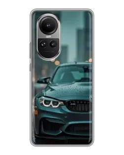 Чохол для OPPO Reno 10 з картинкою «BMW у вогнях міста»