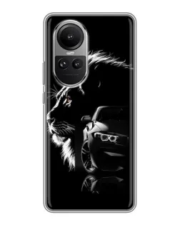 Чохол для OPPO Reno 10 з картинкою «BMW та лев»