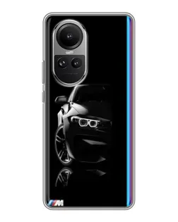 Чохол для OPPO Reno 10 з картинкою «Силует BMW в темряві»