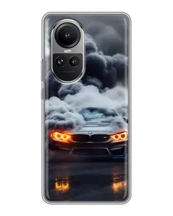 Чохол для OPPO Reno 10 з картинкою «BMW у диму»