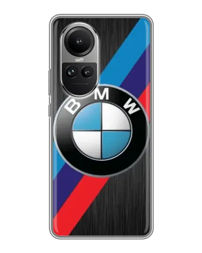 Чехол для OPPO Reno 10 с картинкой «BMW M-stripes стиль» Чехол для OPPO Reno 10 с картинкой «BMW M-stripes стиль»