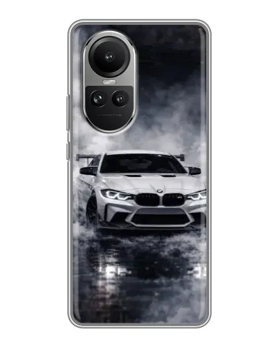 Чехол для OPPO Reno 10 с картинкой «BMW сквозь туман» Чехол для OPPO Reno 10 с картинкой «BMW сквозь туман»