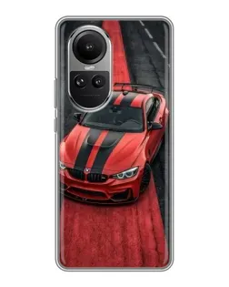Чохол для OPPO Reno 10 з картинкою «BMW на червоній доріжці»