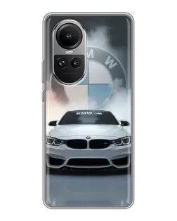 Чохол для OPPO Reno 10 з картинкою «BMW в білому диму»