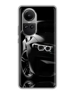 Чохол для OPPO Reno 10 з картинкою «Чорна BMW — профіль»