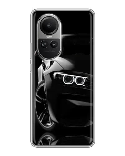 Чехол для OPPO Reno 10 с картинкой «Черная BMW — профиль» Чехол для OPPO Reno 10 с картинкой «Черная BMW — профиль»