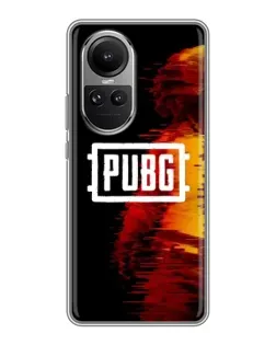 Чохол для OPPO Reno 10 з картинкою «Яскравий логотип PUBG»