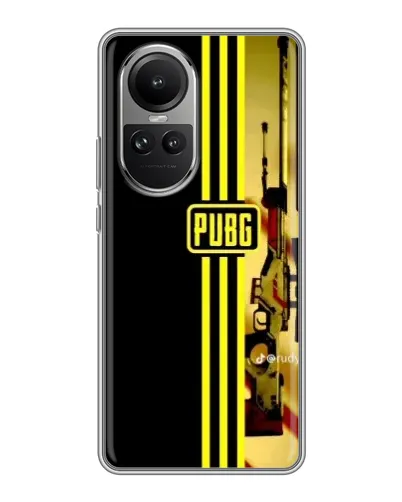 Чехол для OPPO Reno 10 с картинкой «PUBG — камуфляжный шлем»