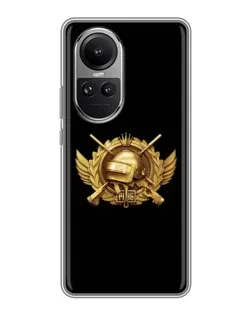 Чохол для OPPO Reno 10 з картинкою «PUBG — помаранчевий градієнт»