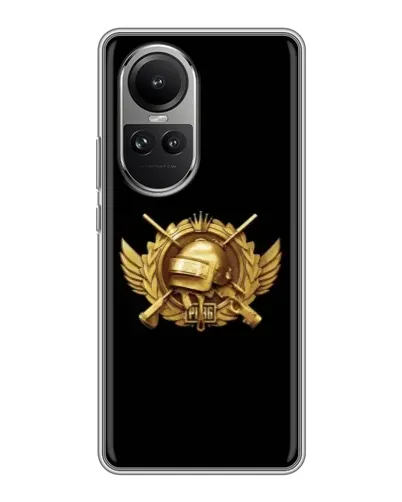 Чехол для OPPO Reno 10 с картинкой «PUBG — оранжевый градиент»