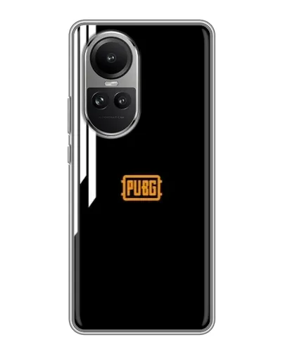 Чехол для OPPO Reno 10 с картинкой «PUBG — вертикальные линии»