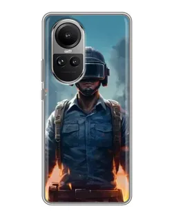 Чехол для OPPO Reno 10 с картинкой «PUBG — реалистичный герой» Чехол для OPPO Reno 10 с картинкой «PUBG — реалистичный герой»