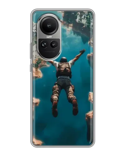 Чехол для OPPO Reno 10 с картинкой «PUBG — свободное падение»
