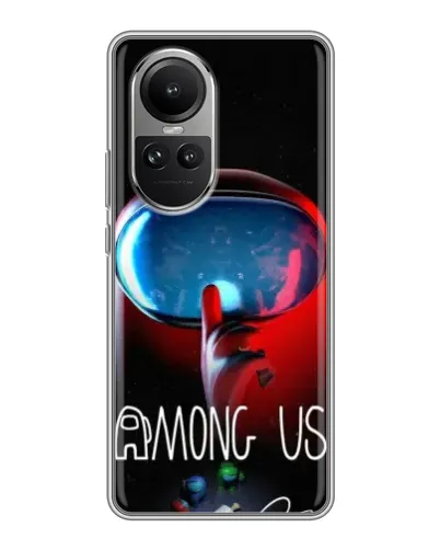 Чохол для OPPO Reno 10 з картинкою «Червоний імпостер — макро» Чохол для OPPO Reno 10 з картинкою «Червоний імпостер — макро»