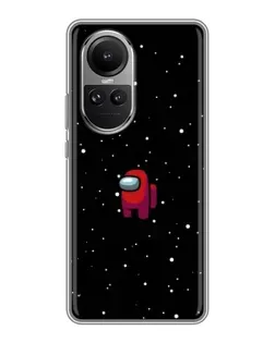 Чохол для OPPO Reno 10 з картинкою «Червоний Among Us»