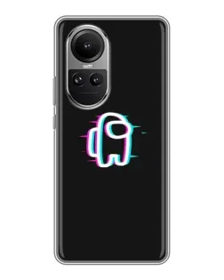 Чохол для OPPO Reno 10 з картинкою «Among Us неон»
