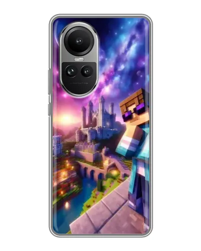 Чехол для OPPO Reno 10 с картинкой «Стив и космос»