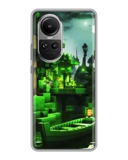 Чохол для OPPO Reno 10 з картинкою «Minecraft лісовий пейзаж»