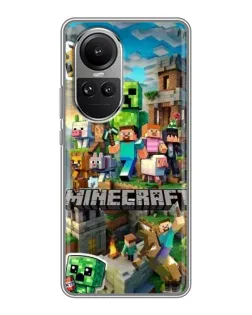 Чохол для OPPO Reno 10 з картинкою «Замок Minecraft»