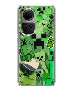 Чохол для OPPO Reno 10 з картинкою «Кріпери Minecraft»