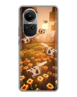 Чехол для OPPO Reno 10 с картинкой «Поле подсолнухов»