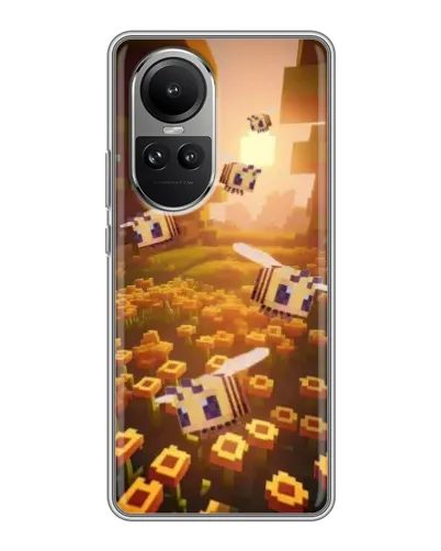Чехол для OPPO Reno 10 с картинкой «Поле подсолнухов»