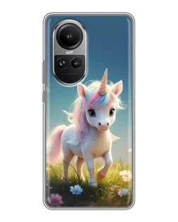 Чехол для OPPO Reno 10 с картинкой «Единорог на поляне» Чехол для OPPO Reno 10 с картинкой «Единорог на поляне»