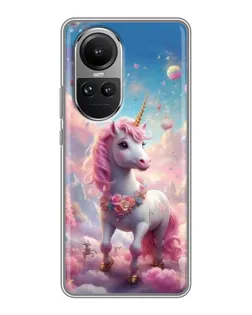 Чехол для OPPO Reno 10 с картинкой «Единорог среди облаков» Чехол для OPPO Reno 10 с картинкой «Единорог среди облаков»