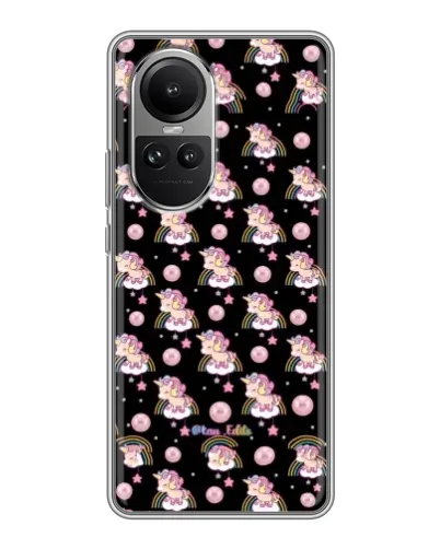 Чехол для OPPO Reno 10 с картинкой «Magic Unicorn паттерн»