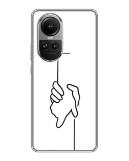 Чохол для OPPO Reno 10 з картинкою «Рука тримає»