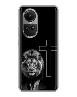 Чохол для OPPO Reno 10 з картинкою «Лев та Хрест»