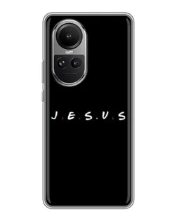 Чехол для OPPO Reno 10 с картинкой «Точки веры J.E.S.U.S.»