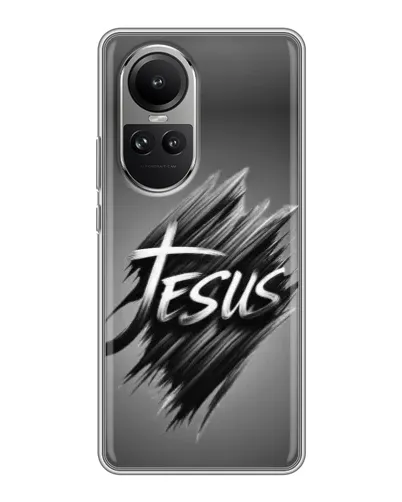 Чехол для OPPO Reno 10 с картинкой «Надпись Jesus Graffiti»