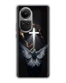 Чехол для OPPO Reno 10 с картинкой «Голубь и Свет»