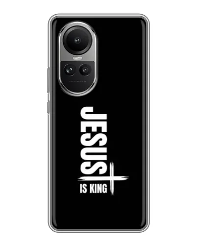Чехол для OPPO Reno 10 с картинкой «Вертикаль веры Jesus»