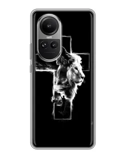 Чохол для OPPO Reno 10 з картинкою «Сяючий хрест Jesus»